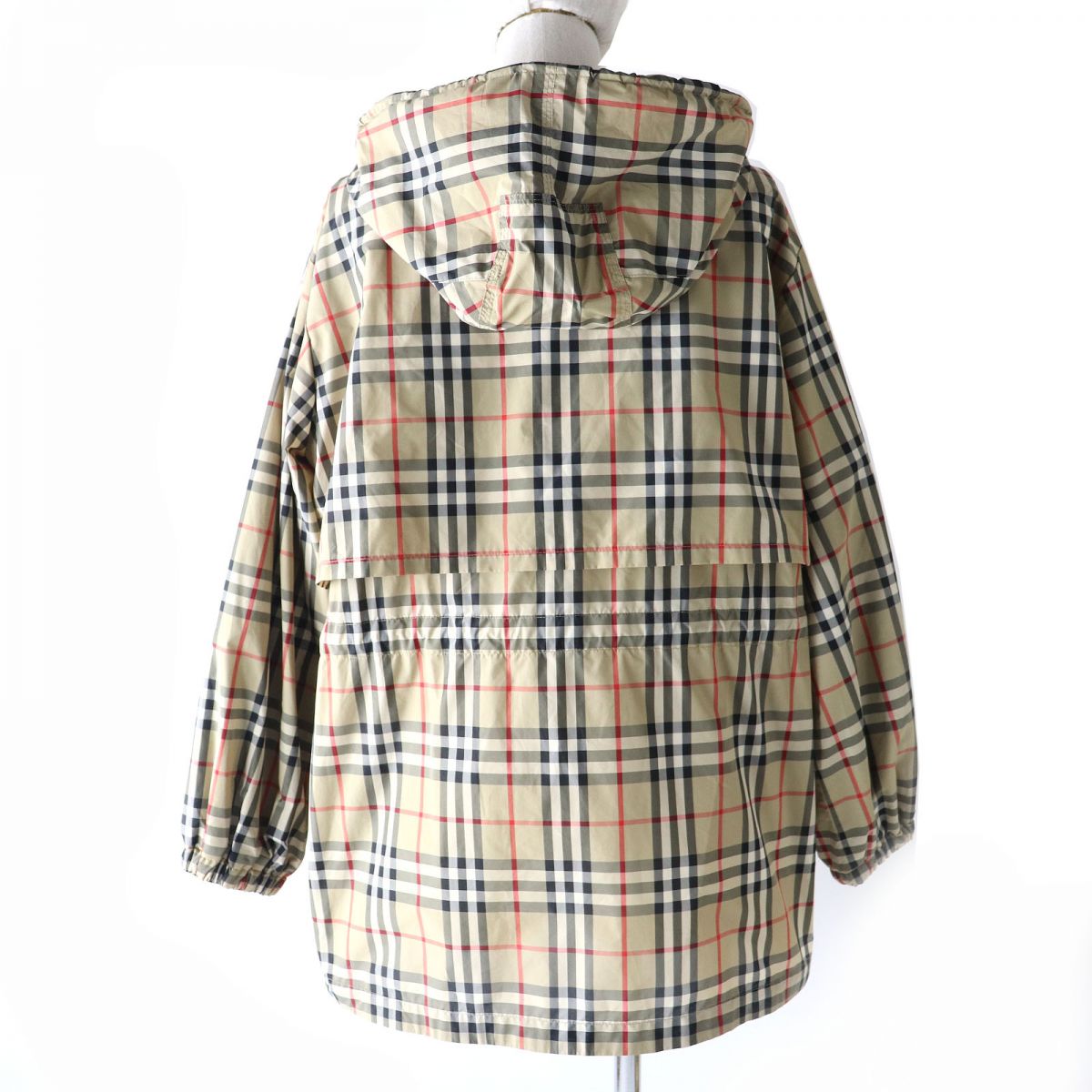 Burberry Nova Check Hooded Zip-up Jacket Beige