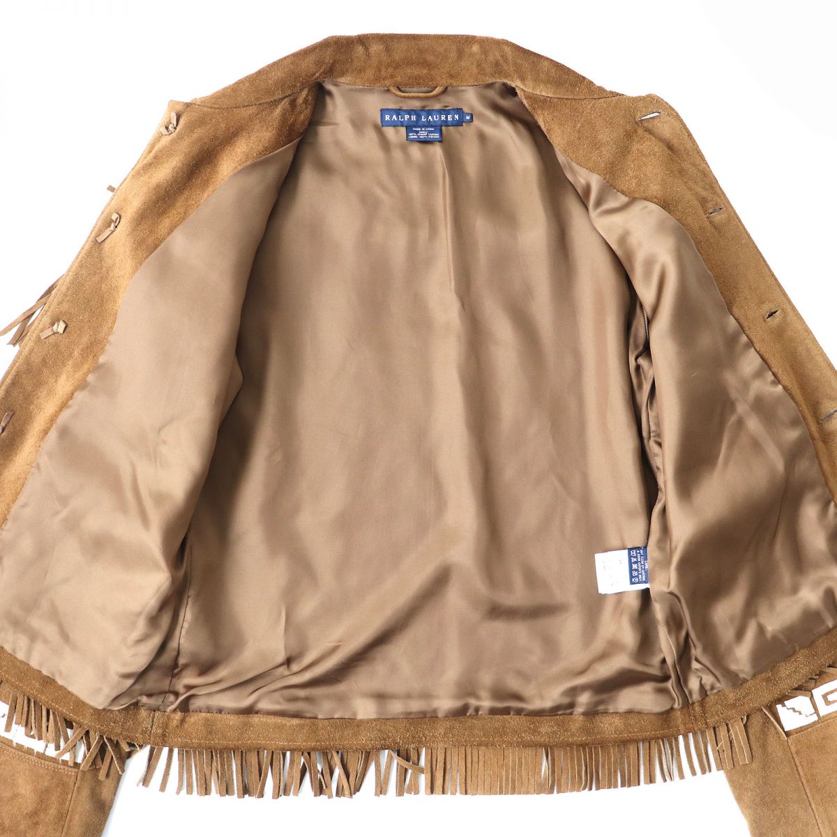 Ralph Lauren Women's Patchwork Fringe Suede Western Jacket