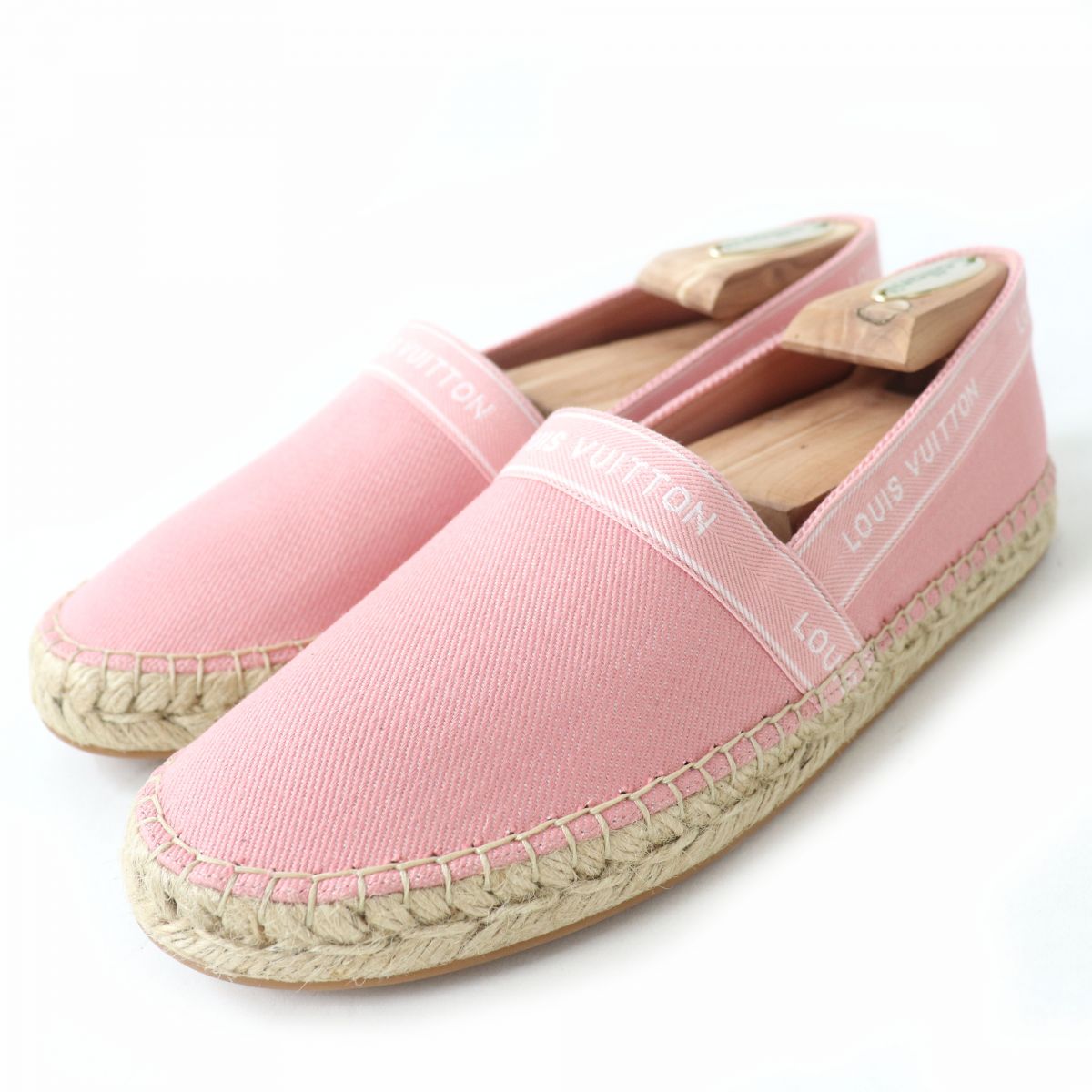 Louis Vuitton Espadrilles Tape Logo Canvas Slip-on Shoes