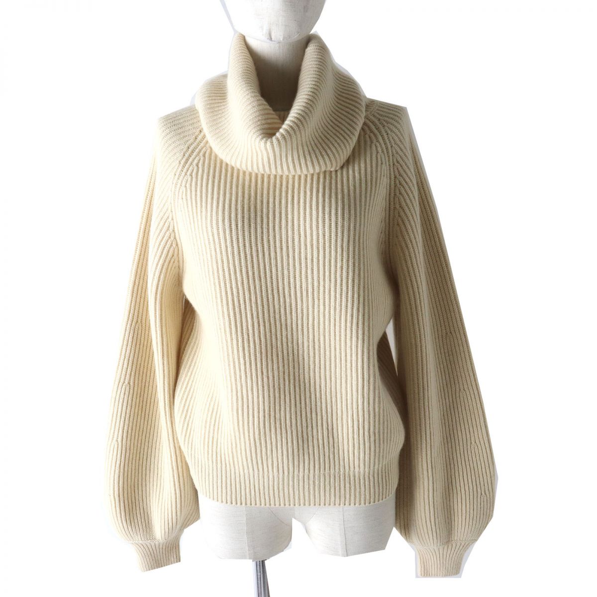 Celine Cashmere Off-Turtleneck Sweater Ivory S