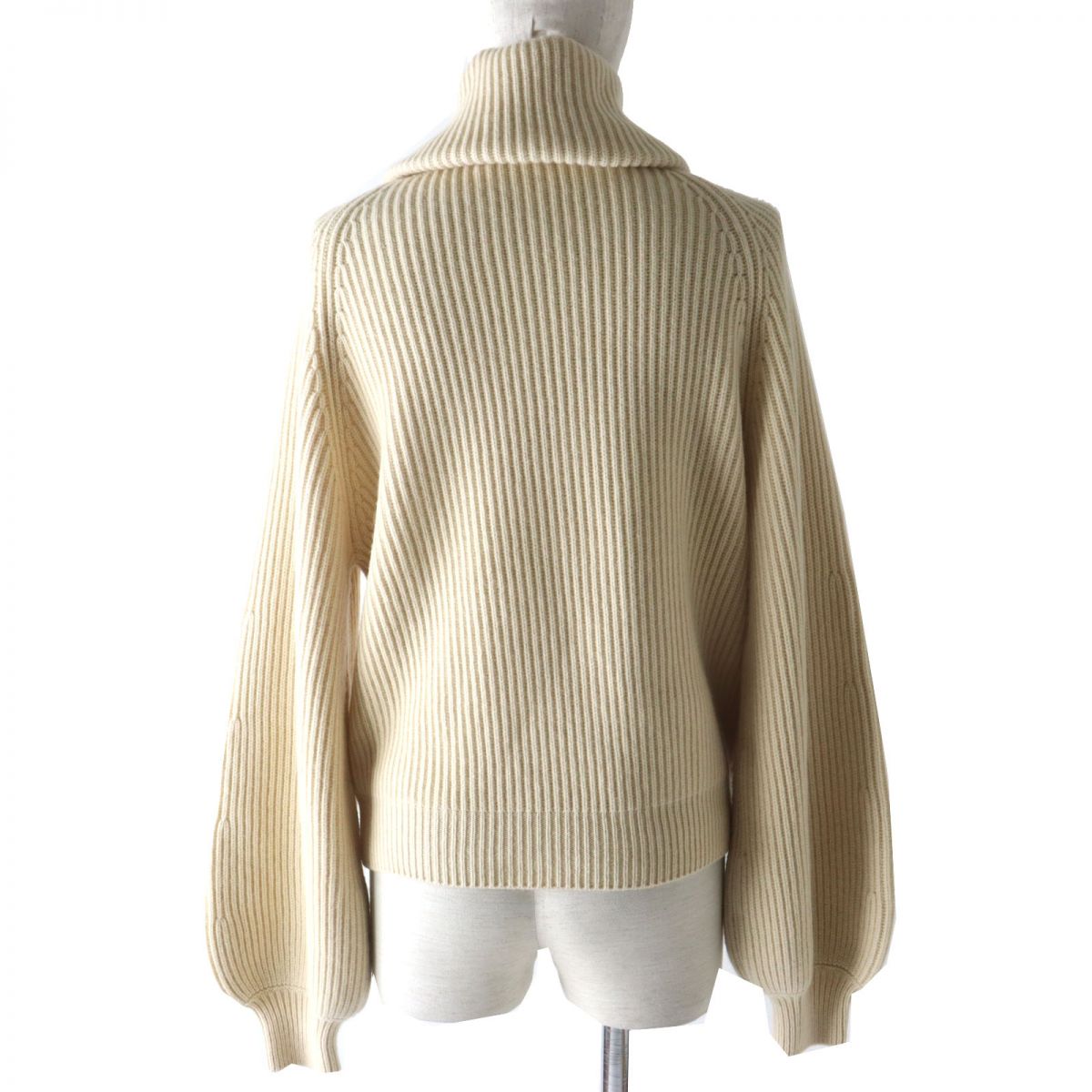 Celine Cashmere Off-Turtleneck Sweater Ivory S