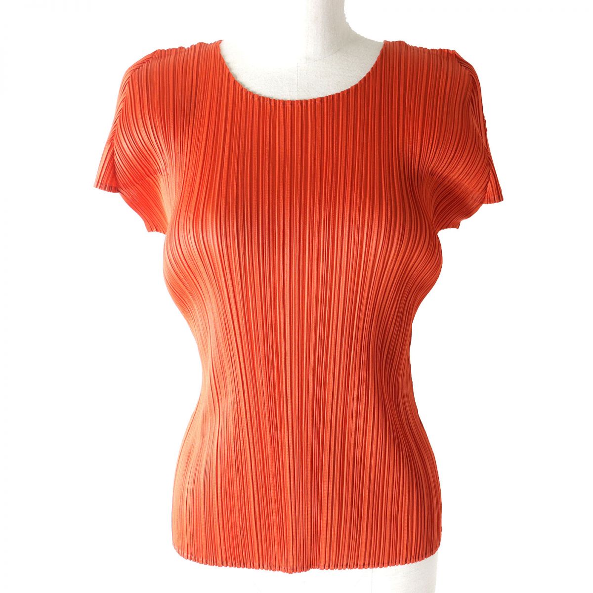 Issey Miyake Pleats Please Women's Top Orange