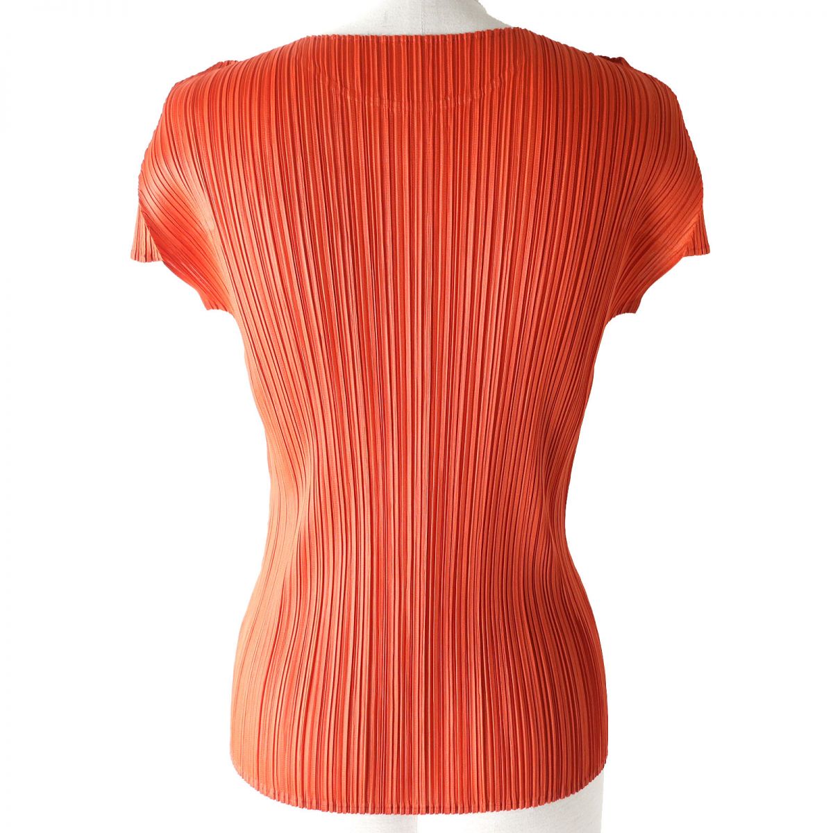 Issey Miyake Pleats Please Women's Top Orange