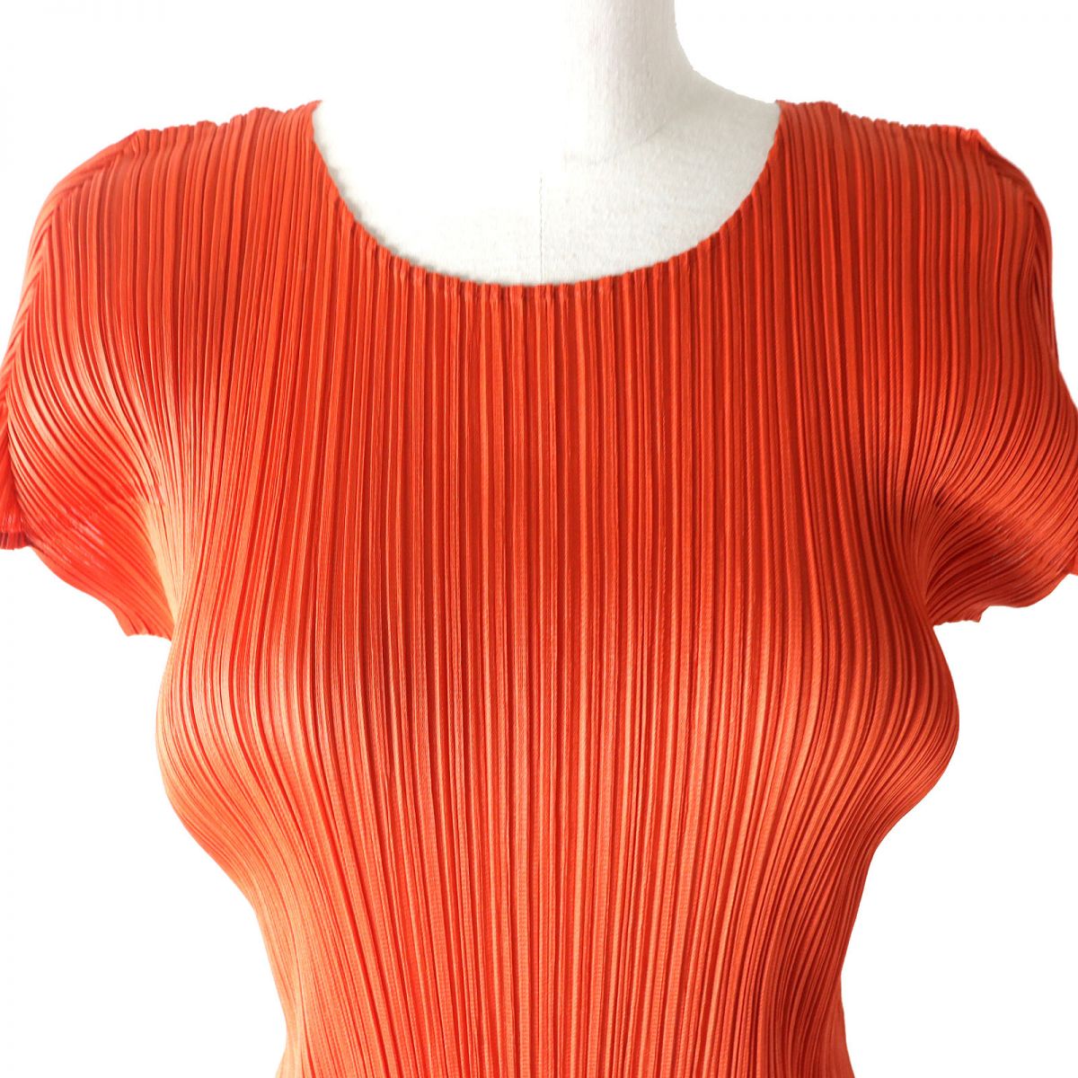 Issey Miyake Pleats Please Women's Top Orange