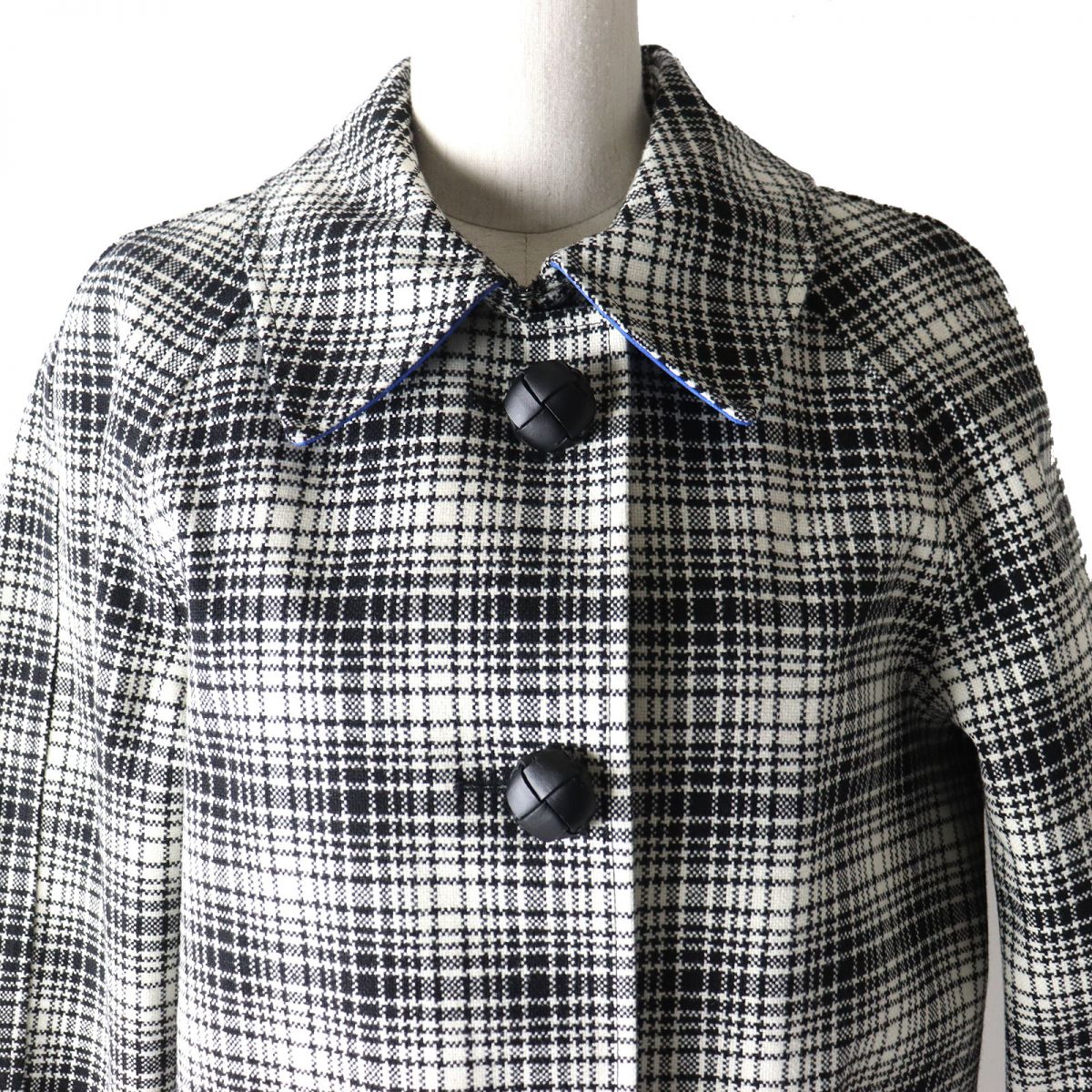 Burberry Check Houndstooth Rubber Coat Women