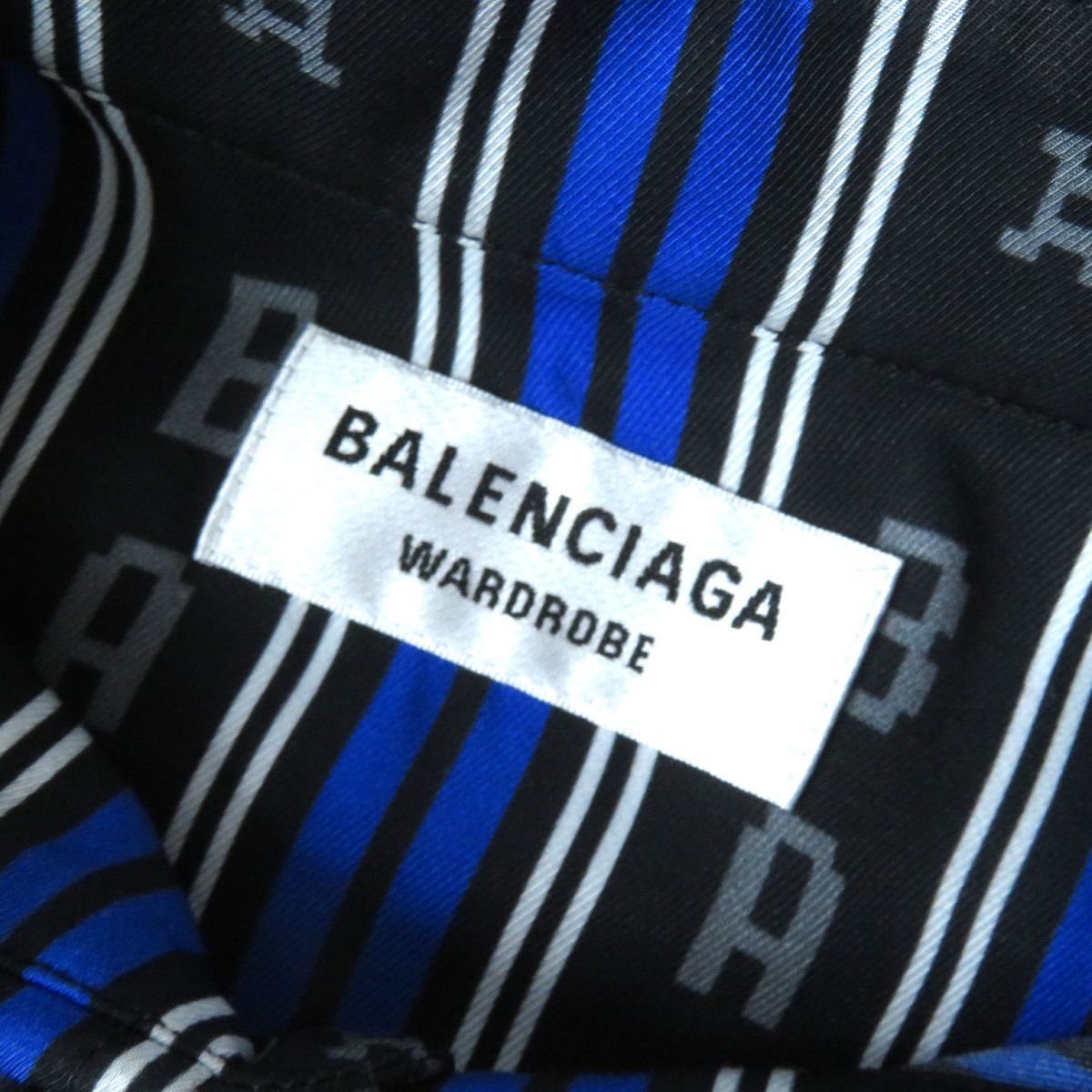 Balenciaga Striped Logo Oversized Shirt 658956