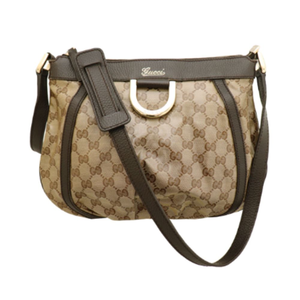 Gucci GG Crystal Abbey D-Ring Crossbody Bag Canvas Crossbody Bag 265691 in Good condition