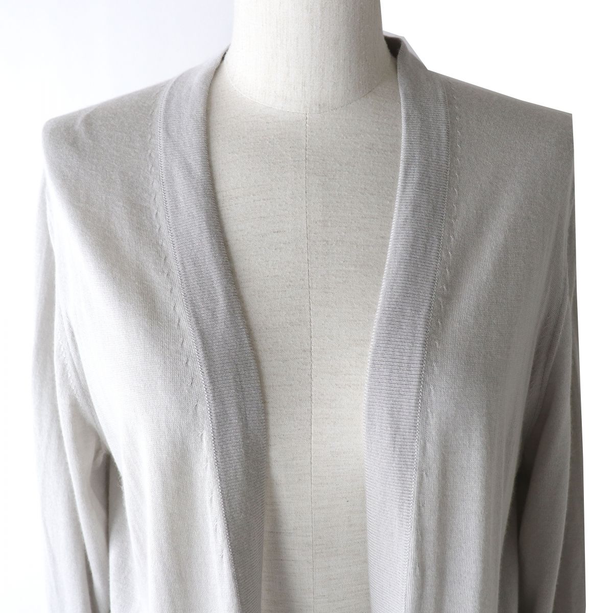 HERMES Cashmere Silk Extra Long Cardigan Women