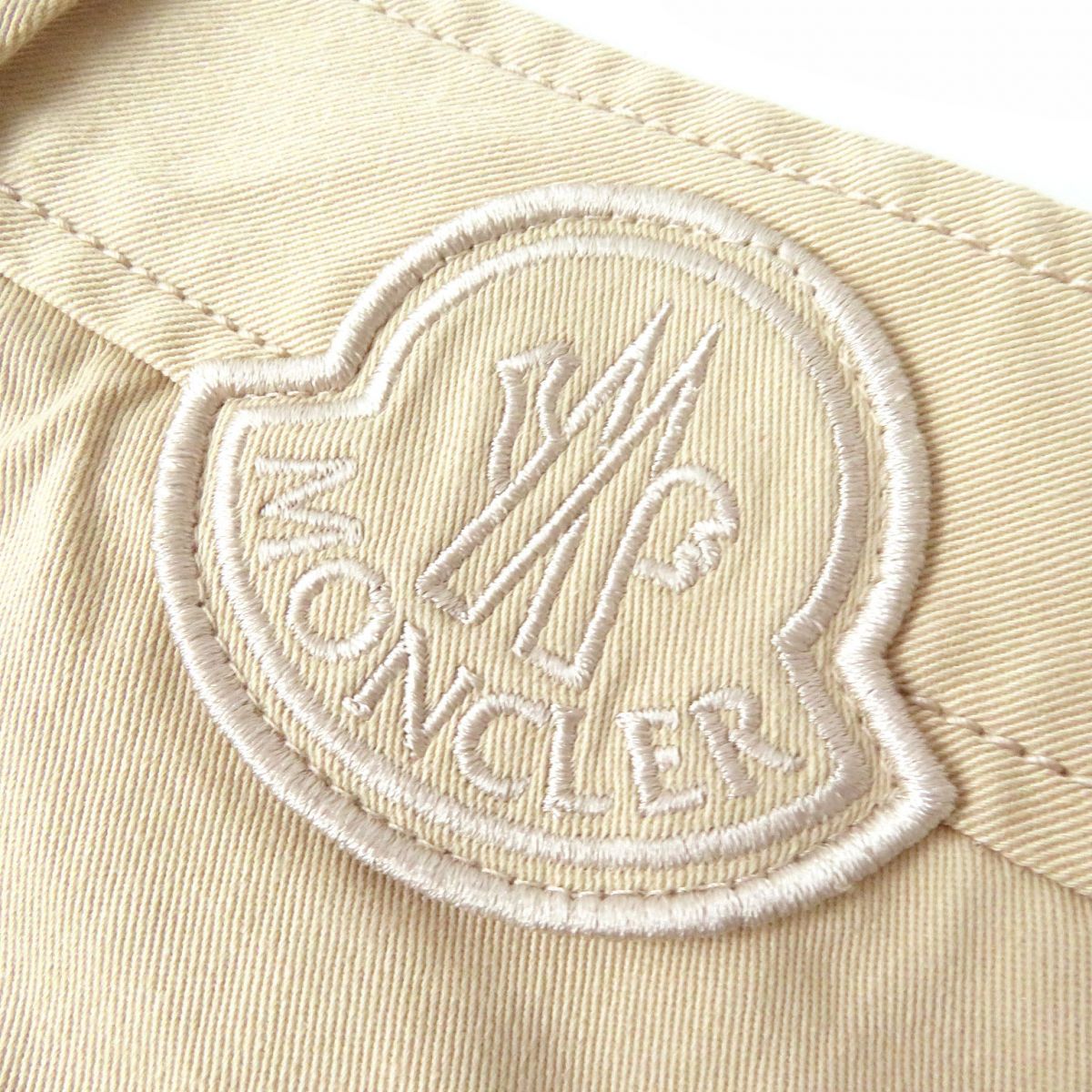 Moncler Cotton Stretch Cropped Pants Beige Size 42