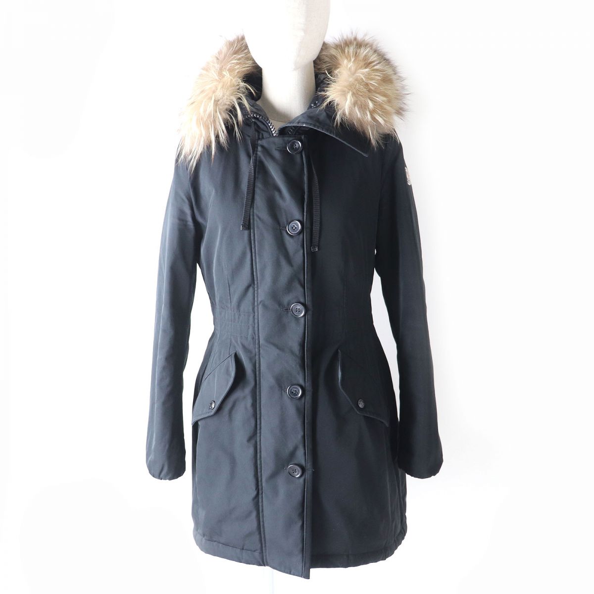 Moncler Women's Fur Hooded Long Down Coat