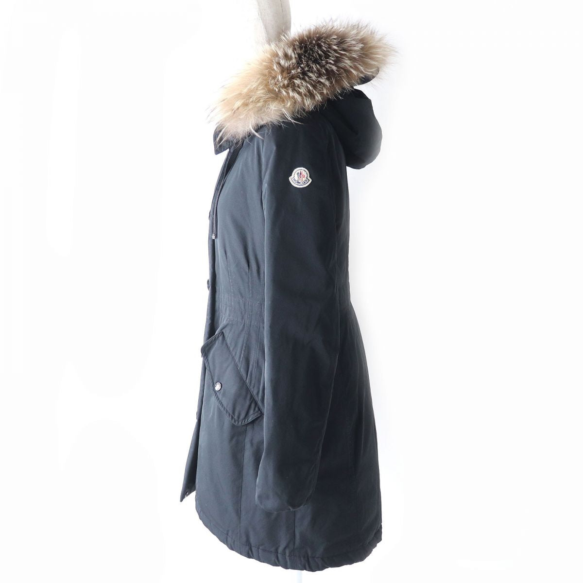 Moncler Women's Fur Hooded Long Down Coat