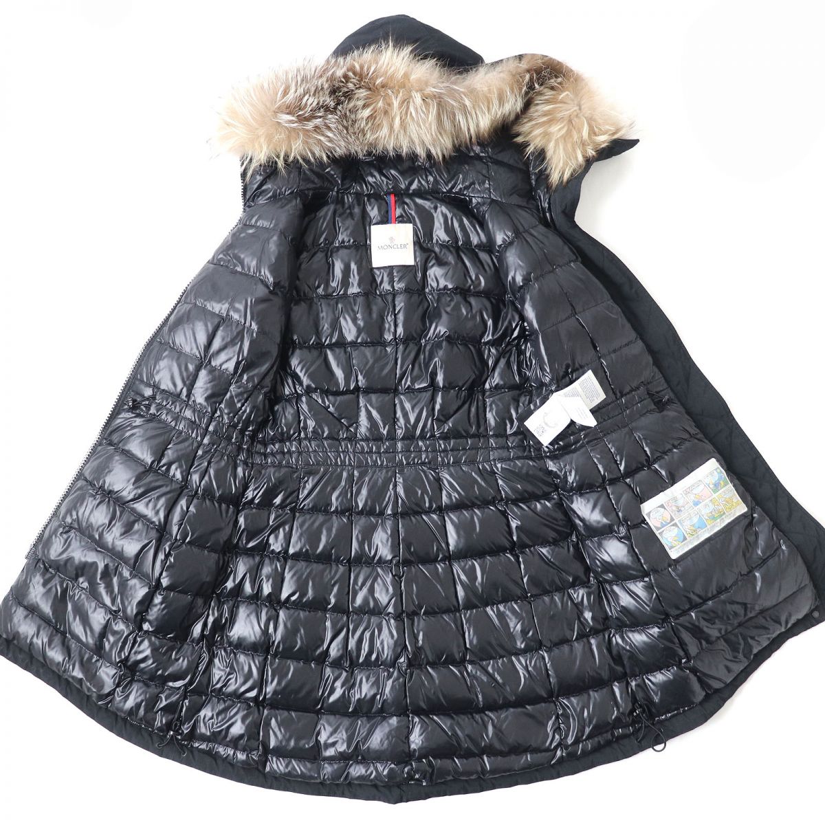 Moncler Women's Fur Hooded Long Down Coat