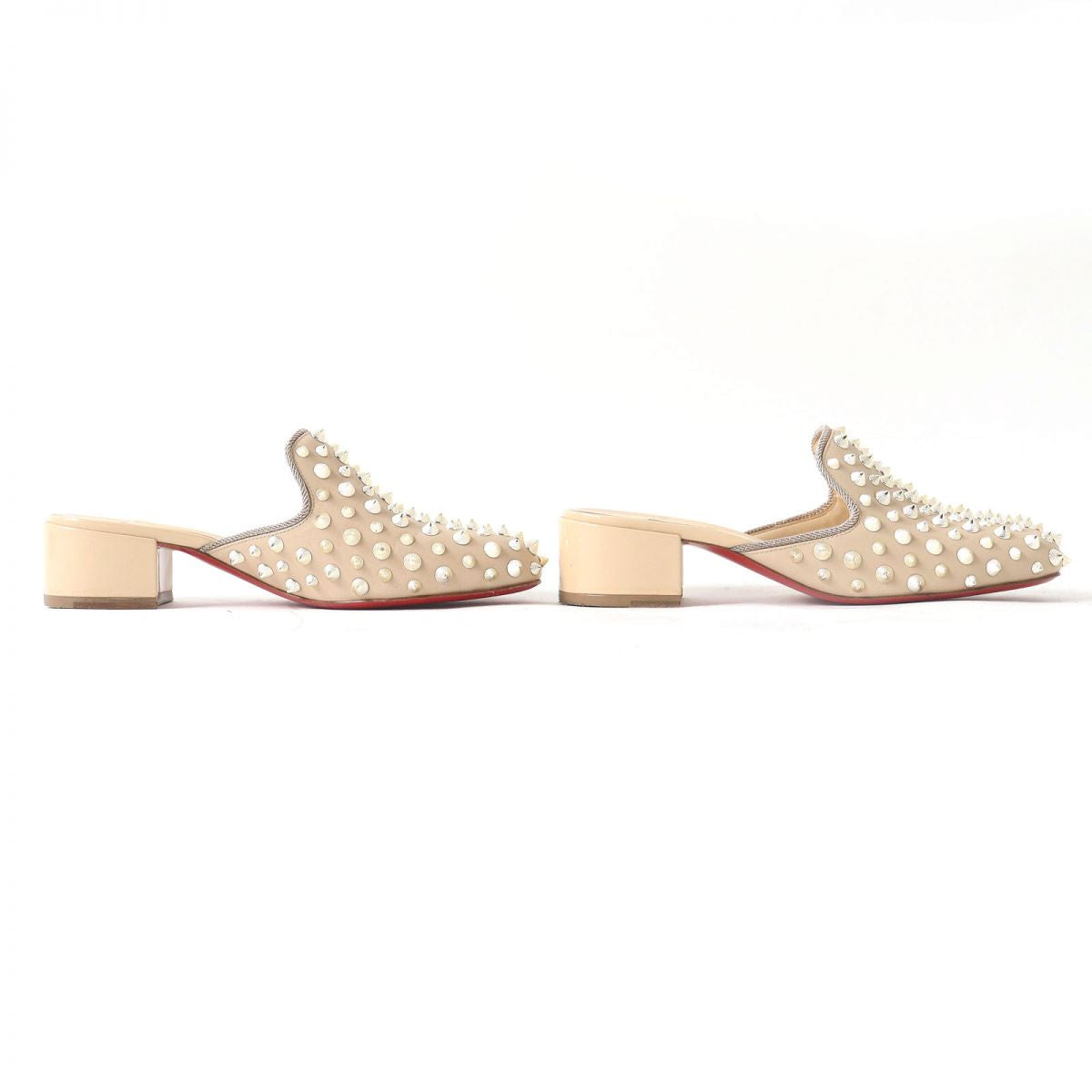 Christian Louboutin Studded Leather Clog Sandals