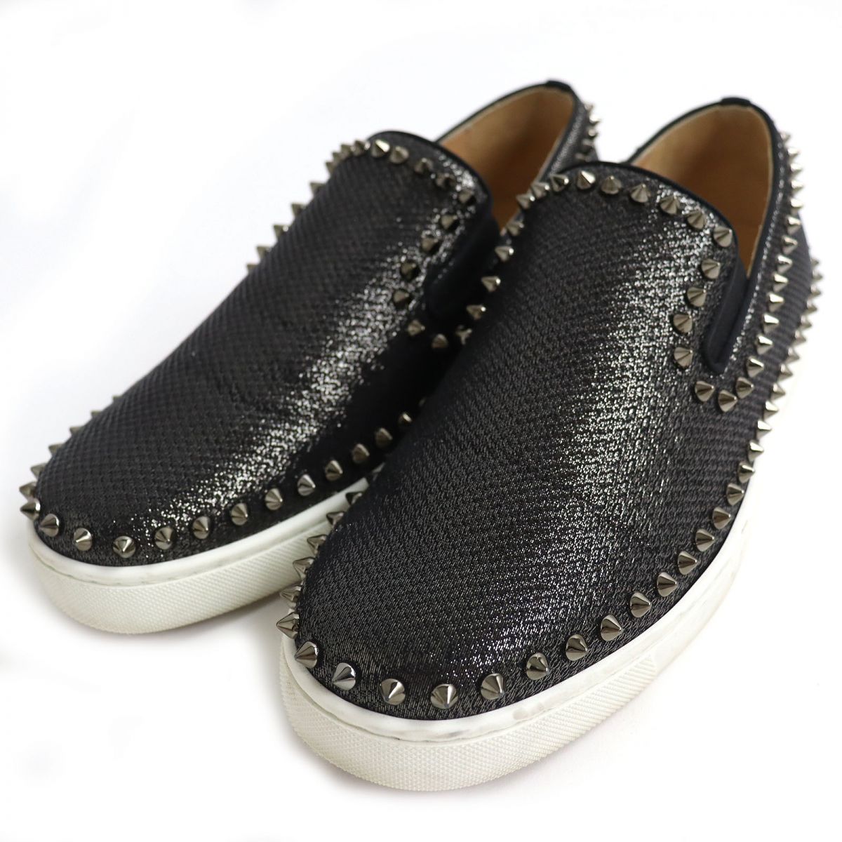 Christian Louboutin PIK BOAT FLAT LUREX Slip-On Shoes