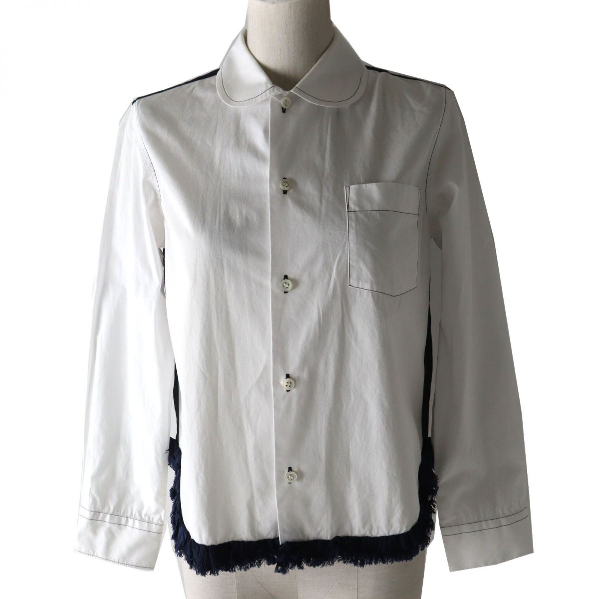 Trico Comme des Garcons Fringe Collar Shirt S