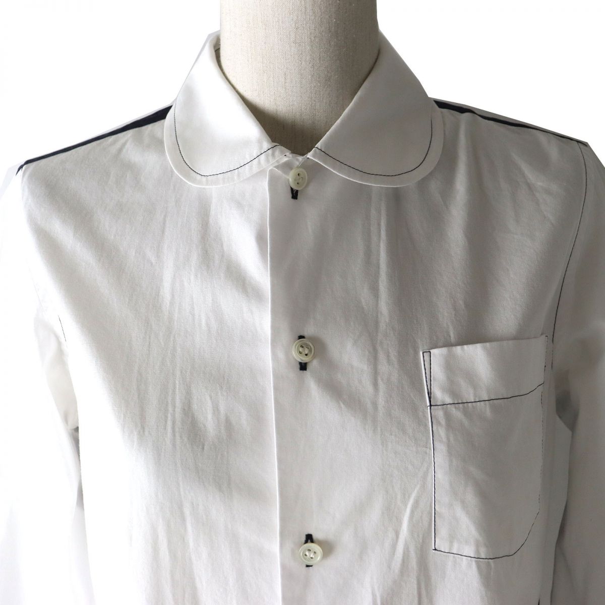 Trico Comme des Garcons Fringe Collar Shirt S