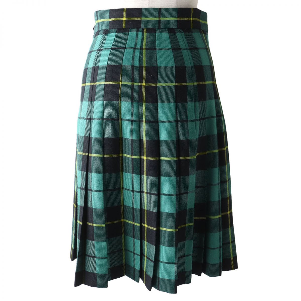 Gucci Wool Wrap Skirt with Leather Belt Green Size 38