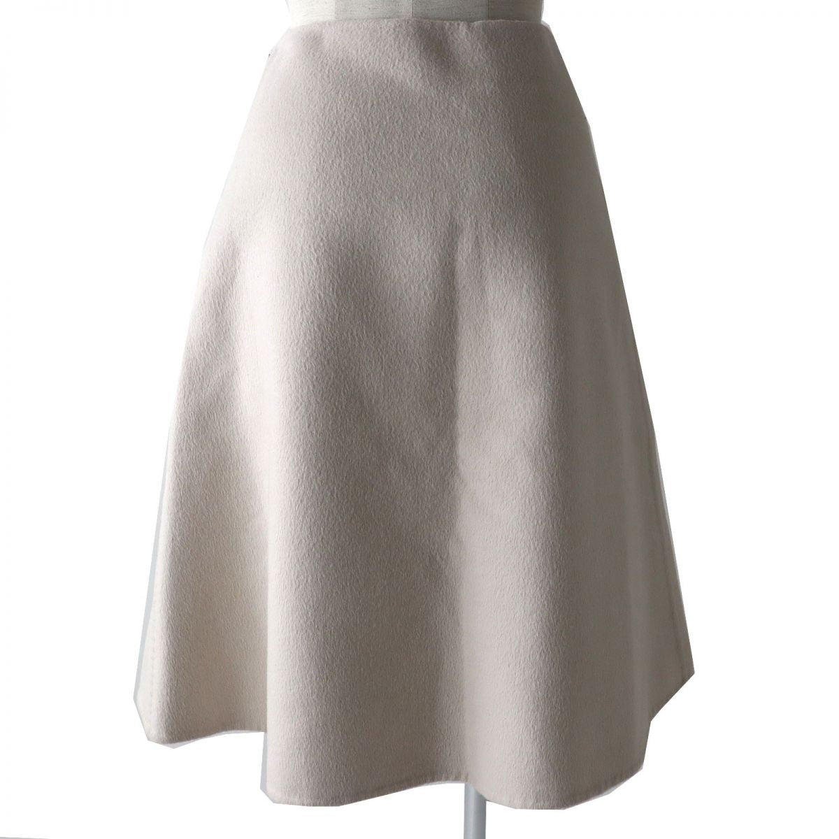 Prada Angora Cashgora A-line Skirt 38 Beige