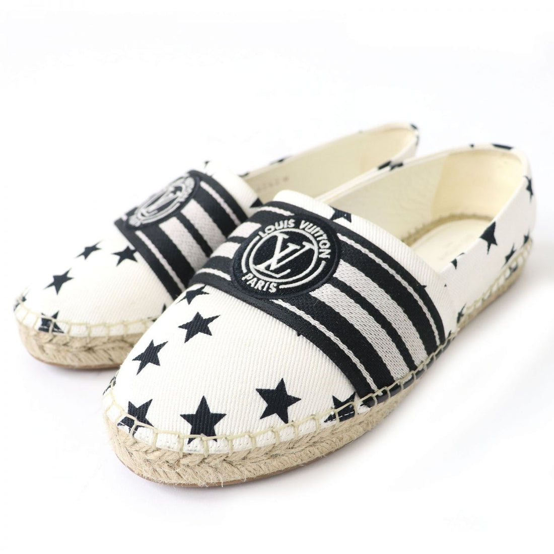 Louis Vuitton Espadrille Loafers White Navy