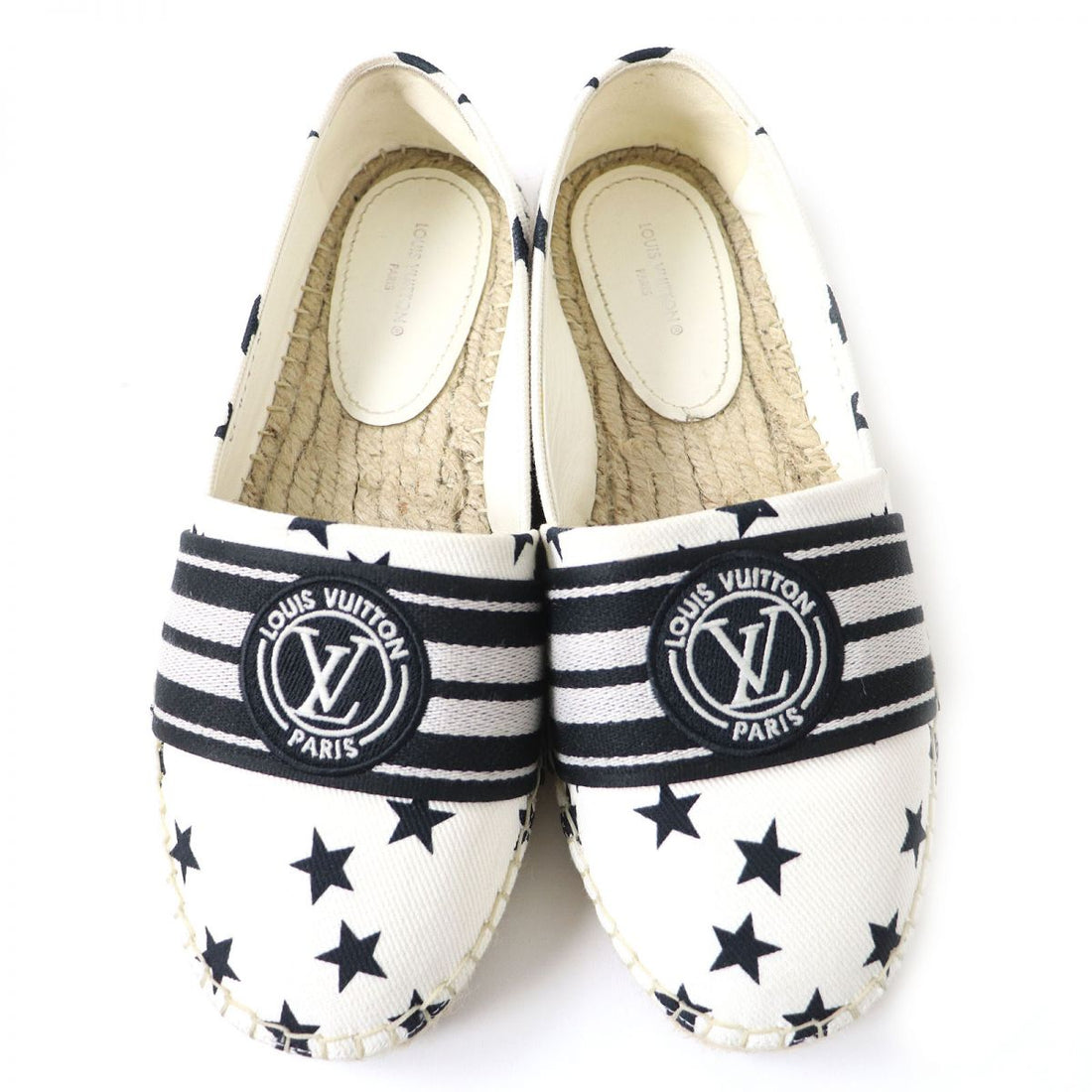 Louis Vuitton Espadrille Loafers White Navy