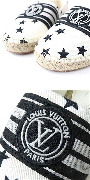 Louis Vuitton Espadrille Loafers White Navy