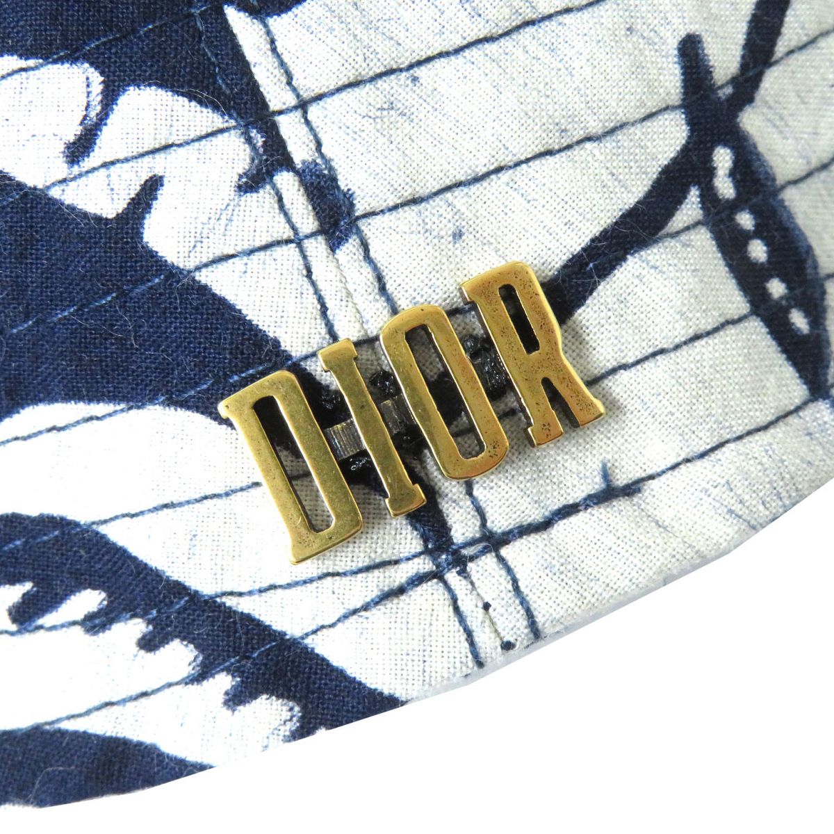 Dior Logo Metal Bucket Hat 57 Navy Gray