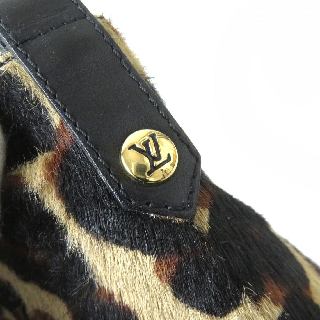 Louis Vuitton Leopard Harako Leather Wedge Ankle Boots