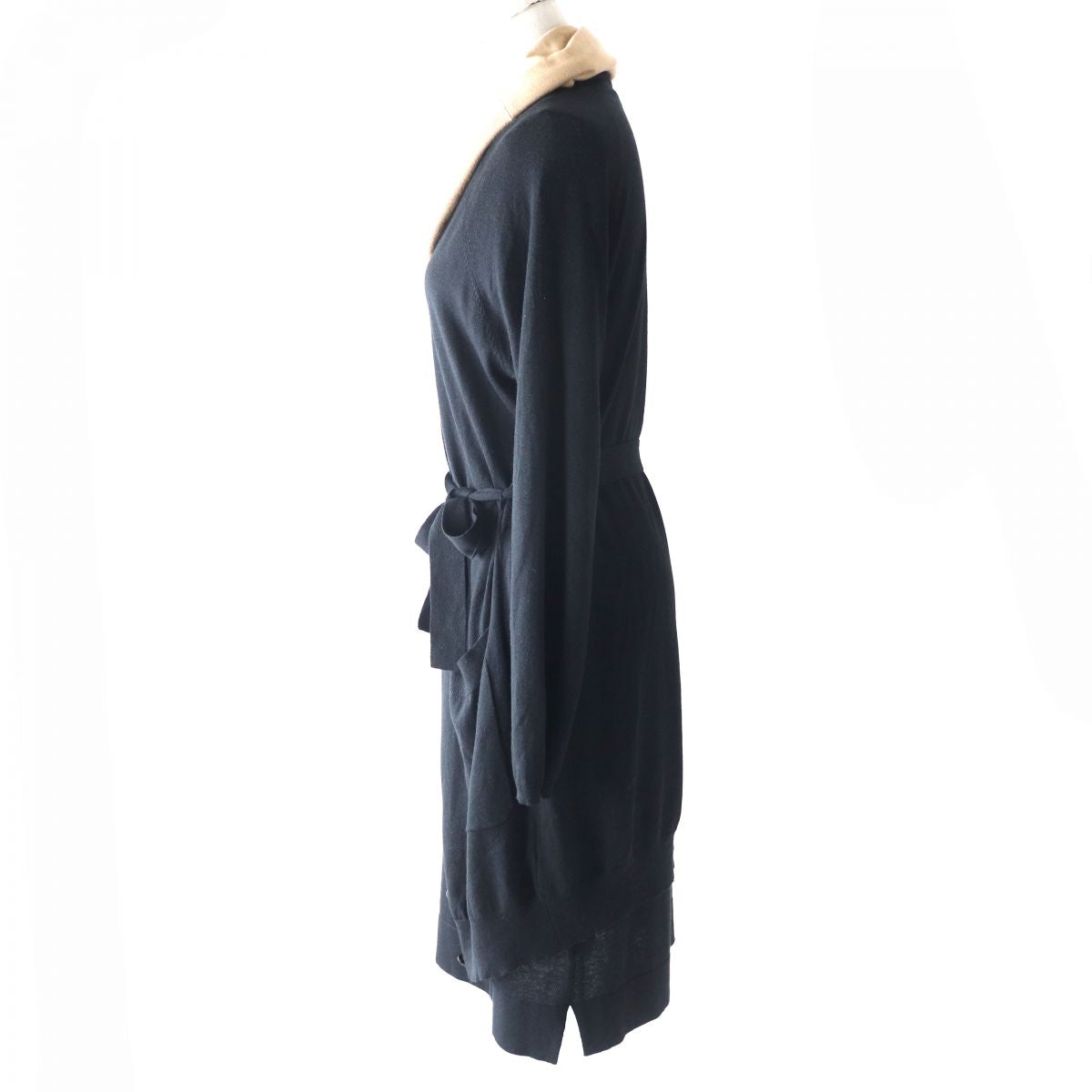 Max Mara Silk Cashmere Belted Cardigan Dress Set