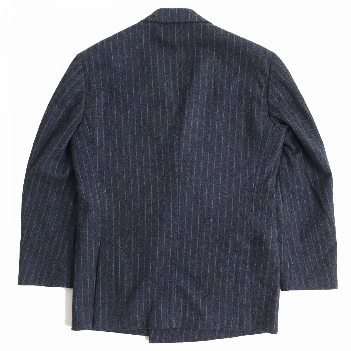 Hermes Stripe Pattern Double Breasted Suit Set Men's Navy