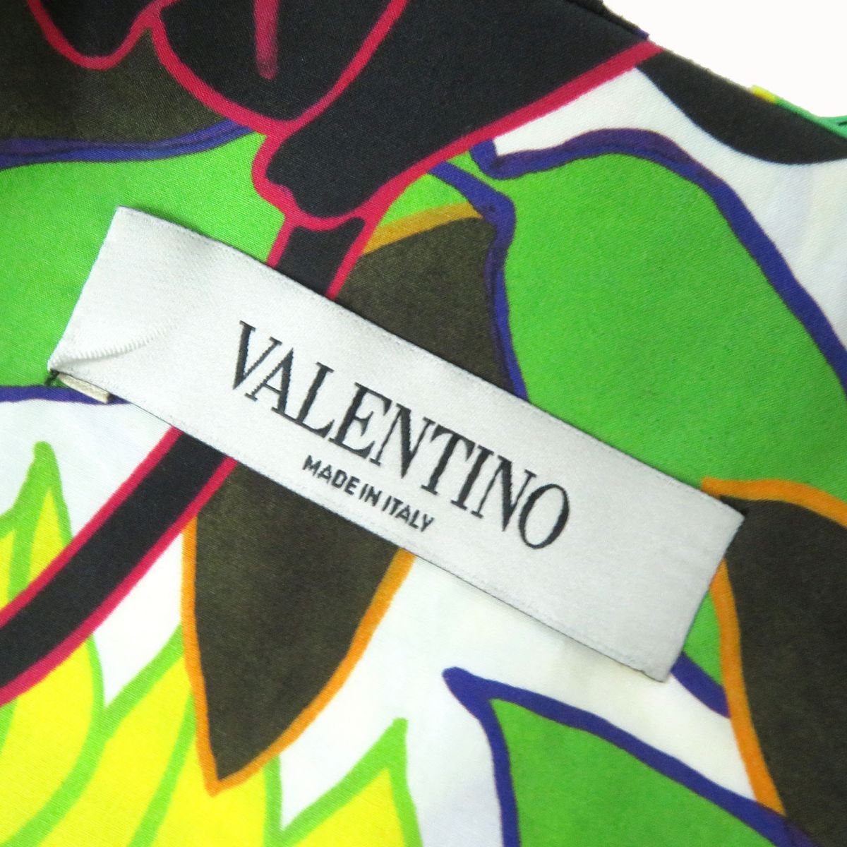 Valentino Botanical Bowtie High Neck Shirt Multicolor