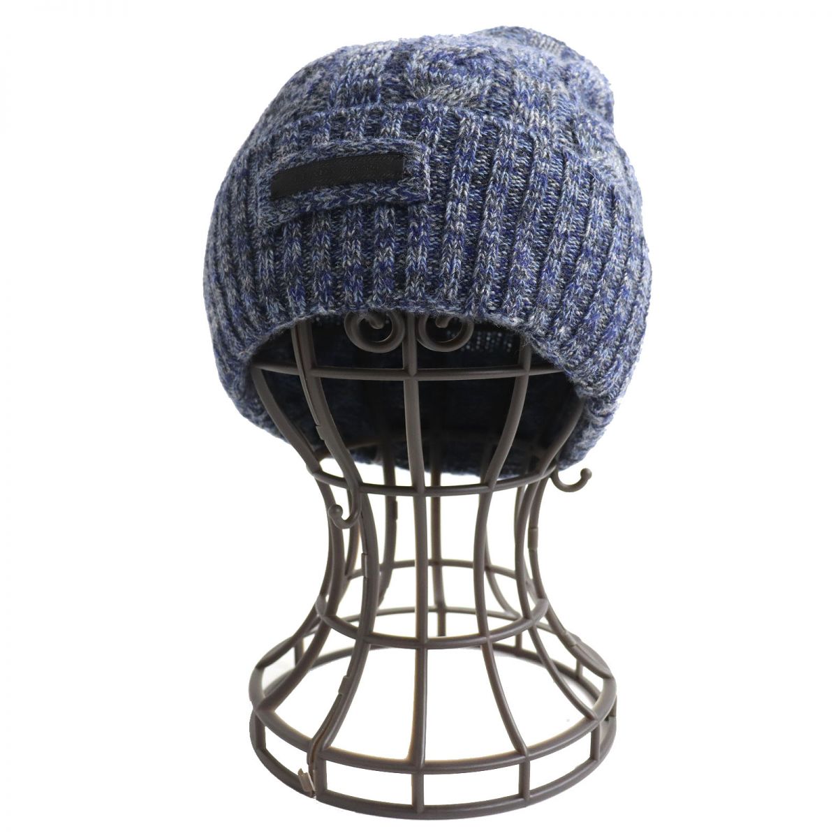 Prada Wool Cashmere Knit Hat Men's M Blue