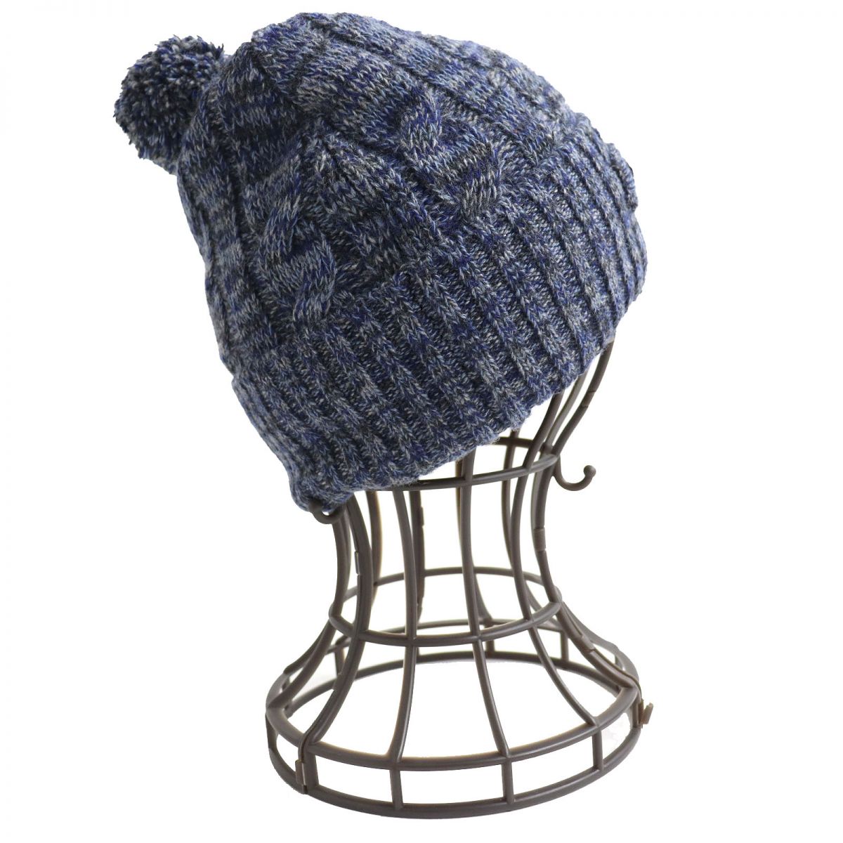 Prada Wool Cashmere Knit Hat Men's M Blue