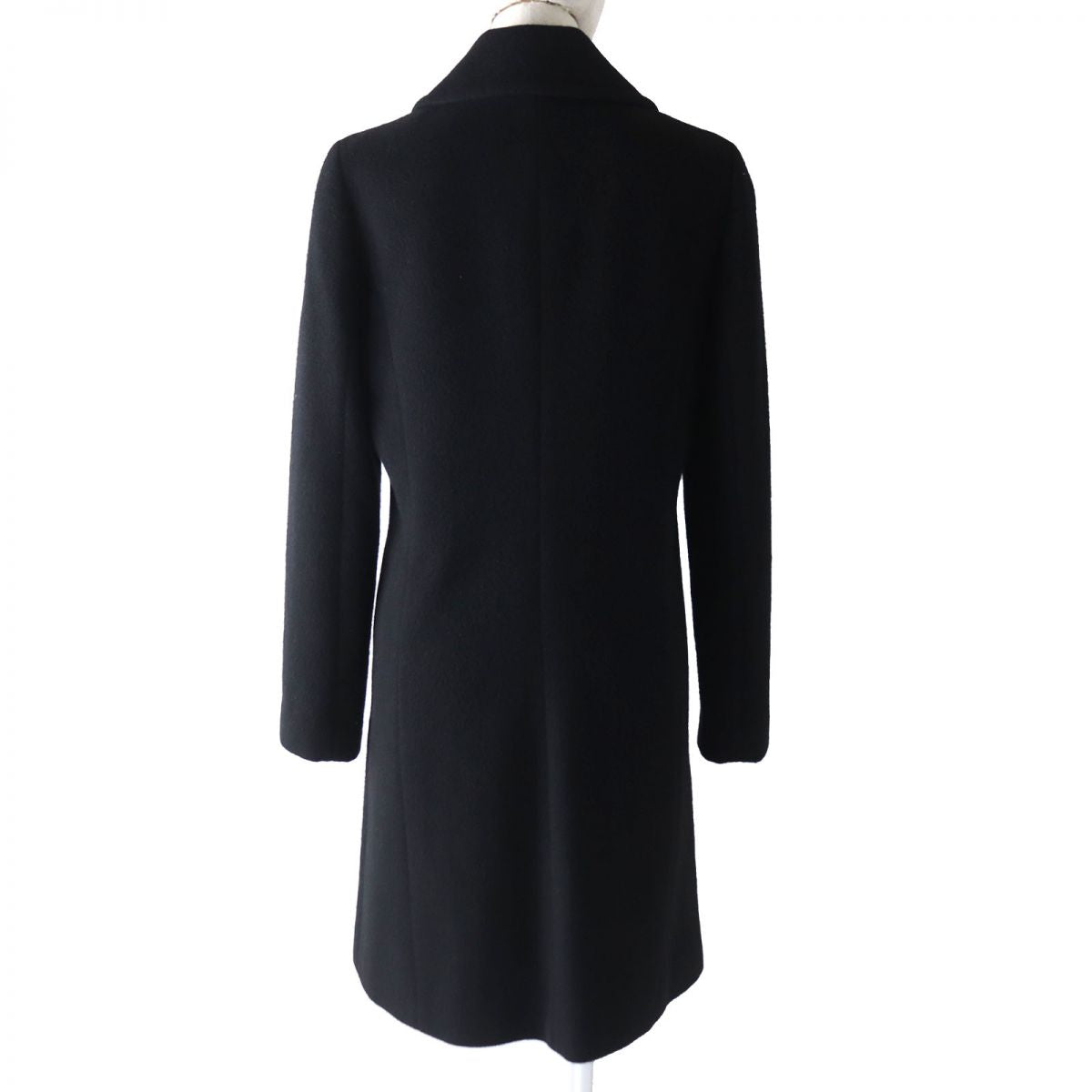 Burberry Blue Label Angora Wool Long Coat Black 38