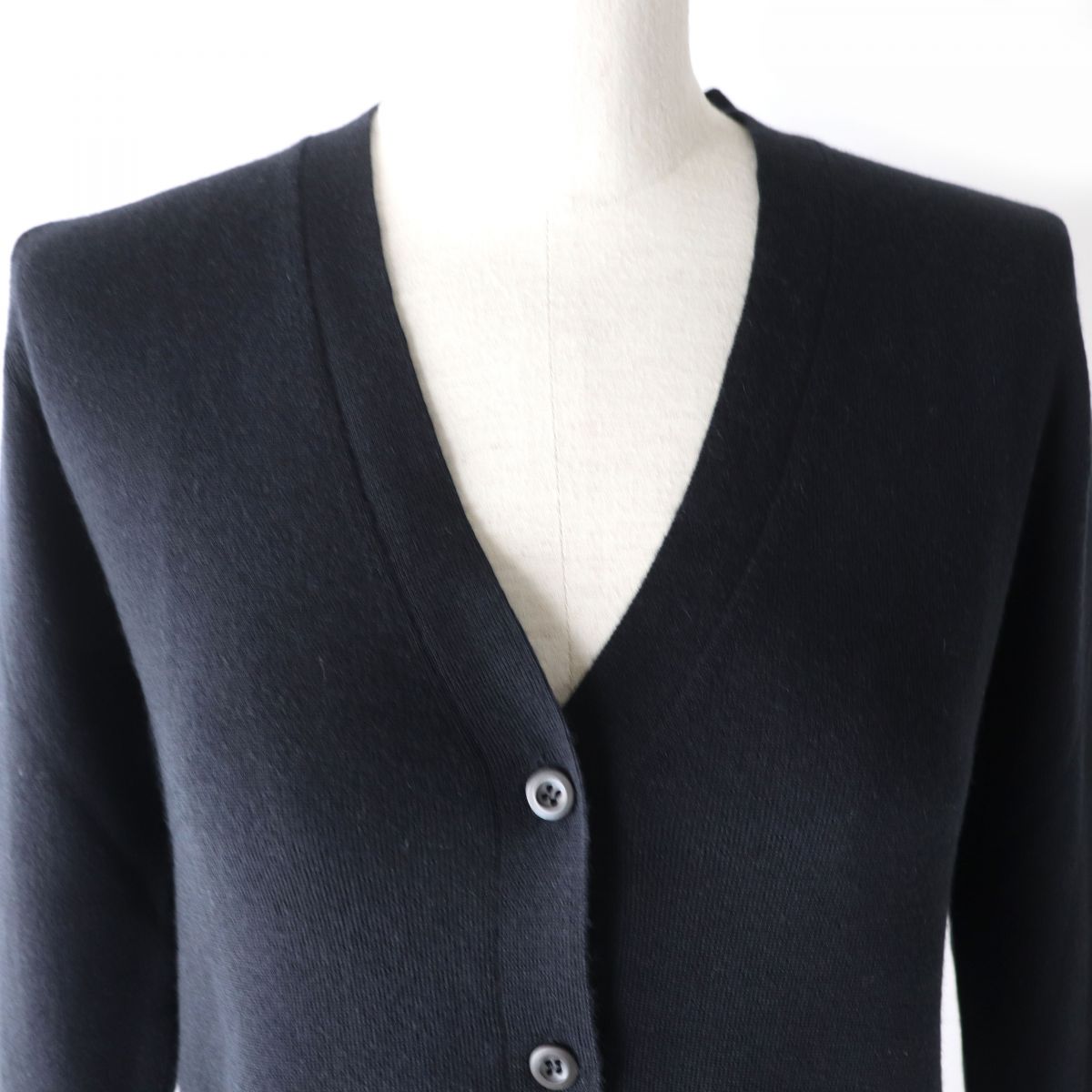 Prada Cashmere Silk V-Neck Cardigan Black