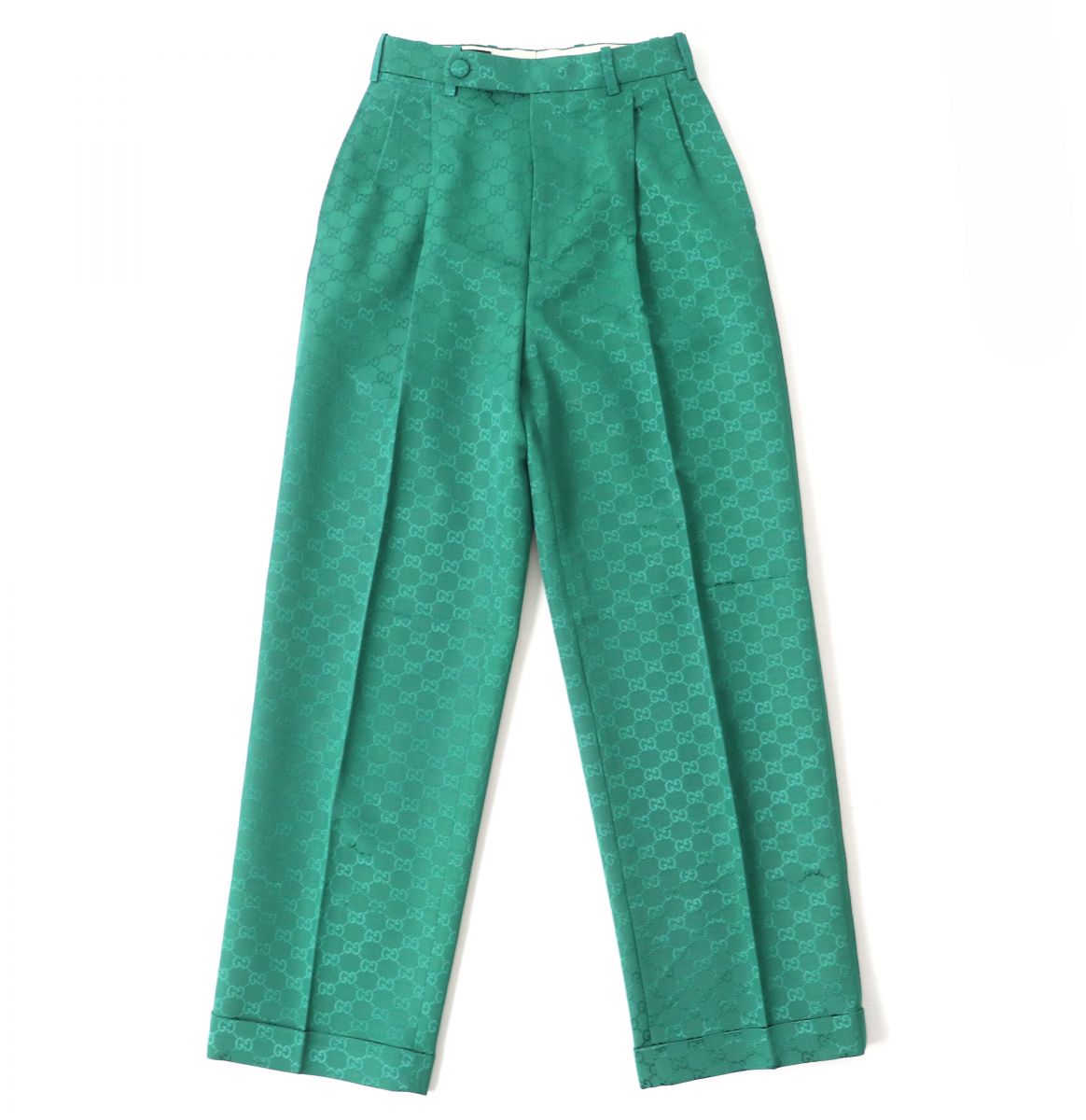 Gucci GG Canvas Pants Slacks Green 36