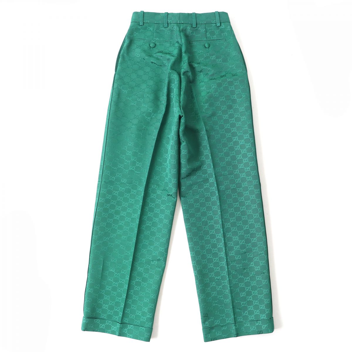 Gucci GG Canvas Pants Slacks Green 36