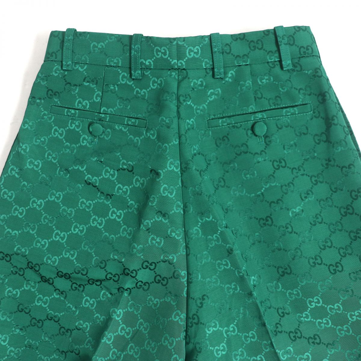 Gucci GG Canvas Pants Slacks Green 36