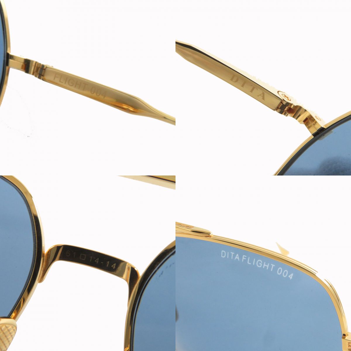 DITA FLIGHT004 Sunglasses Gold Dark Blue