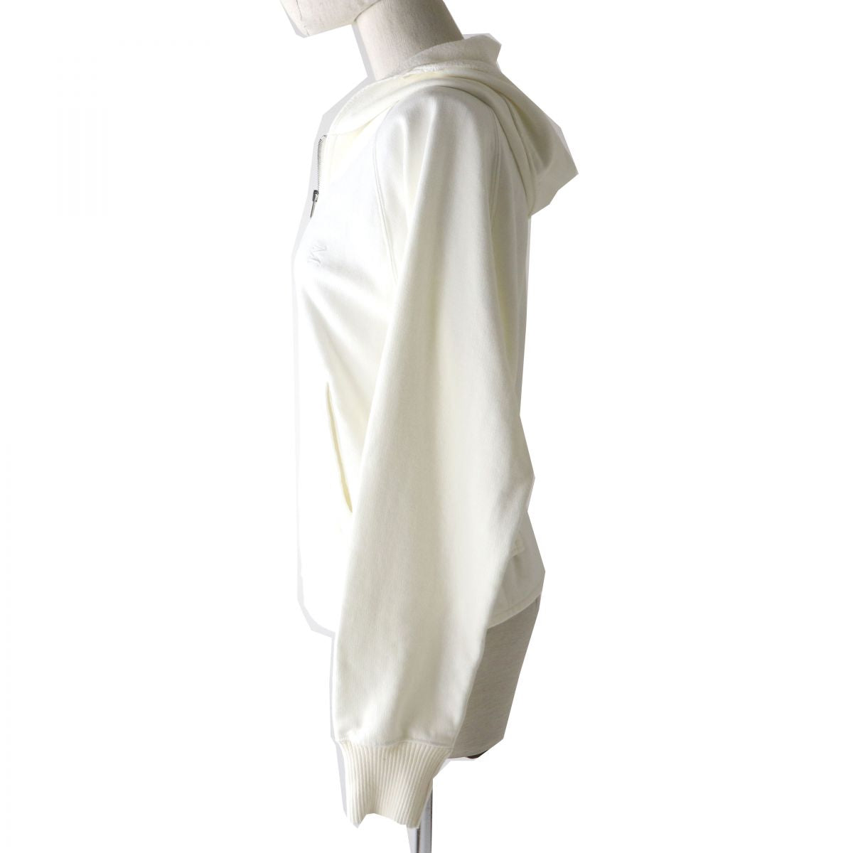 Maison Margiela Cotton Logo Zip-Up Hoodie White M