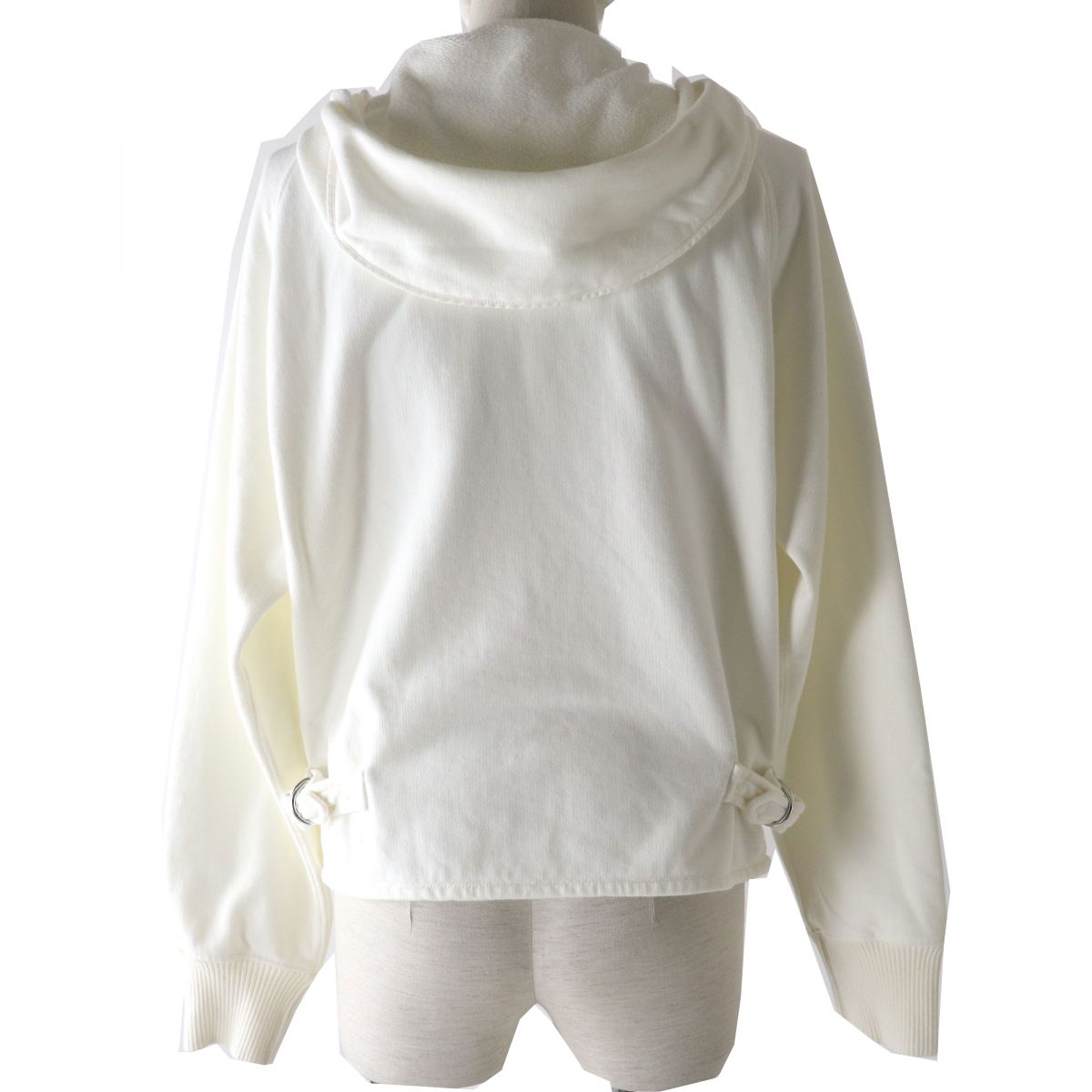 Maison Margiela Cotton Logo Zip-Up Hoodie White M