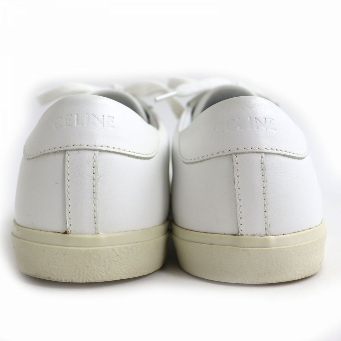 Celine Leather Sneakers 39 Triomphe Lace-up