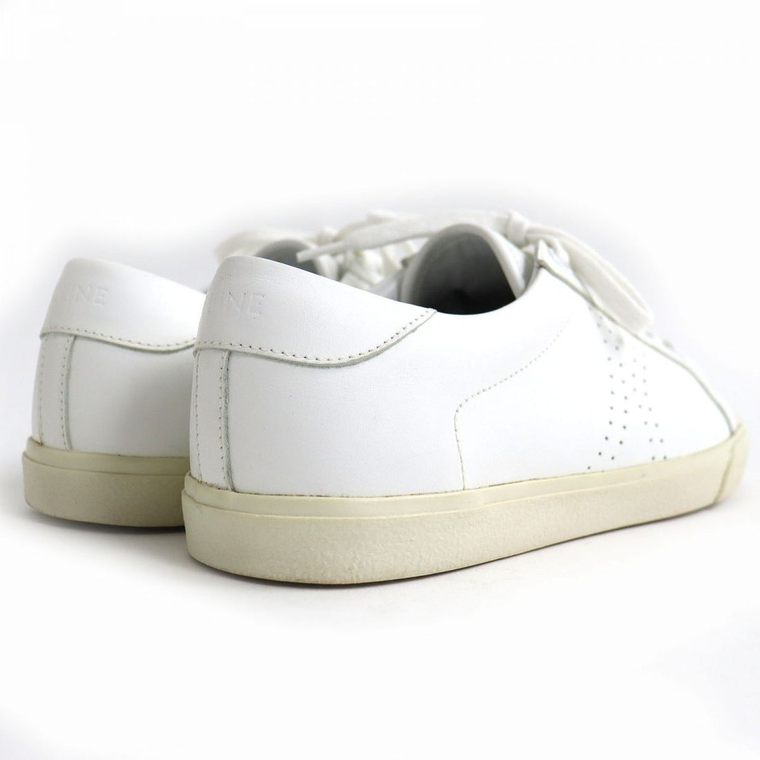 Celine Leather Sneakers 39 Triomphe Lace-up