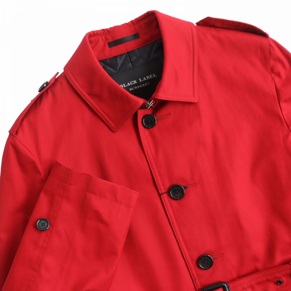 Burberry Black Label Padded Trench Coat Red M