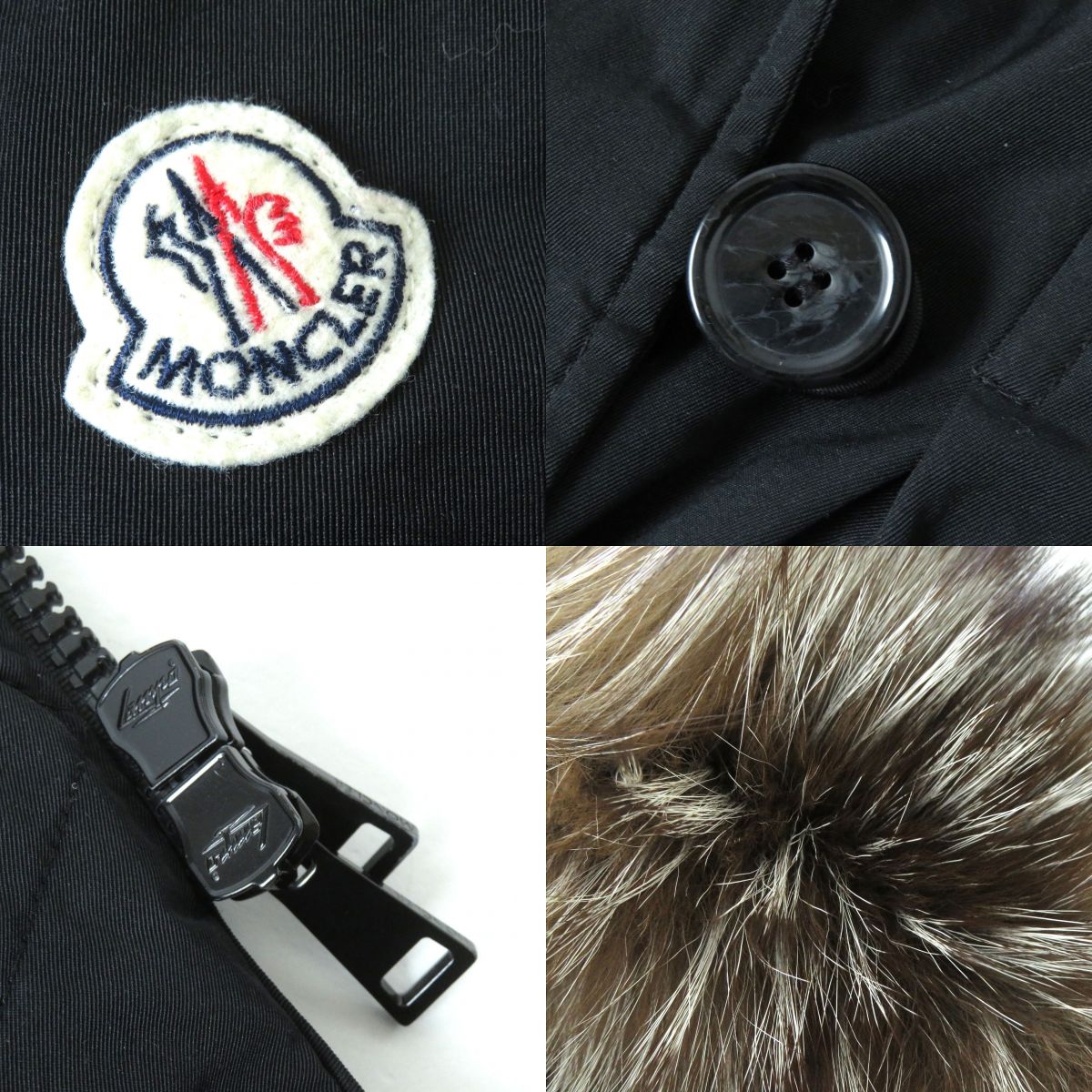 MONCLER AREDHEL Double Zip Down Coat with Hood and Fur