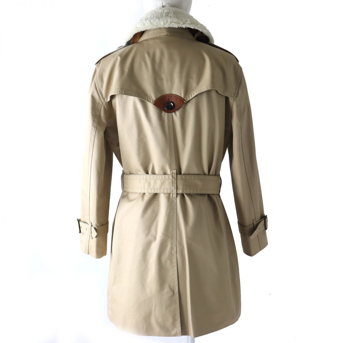 COACH F76255 Wool Liner Belted Trench Coat Beige