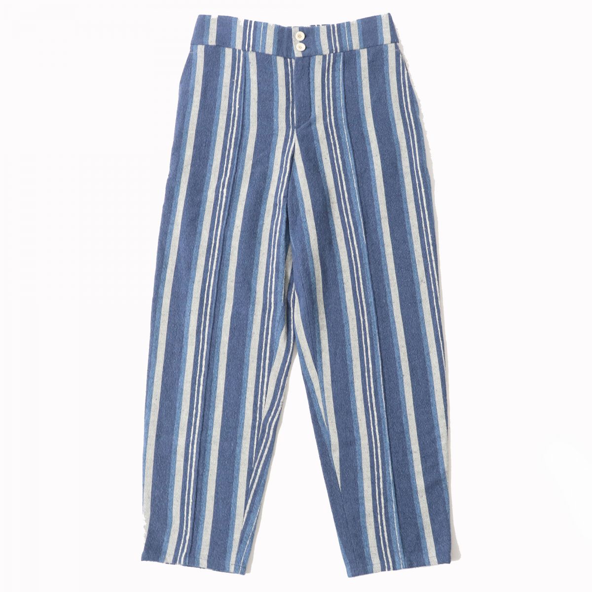 Chloe Women's Stripe Canvas Wide Pants Blue