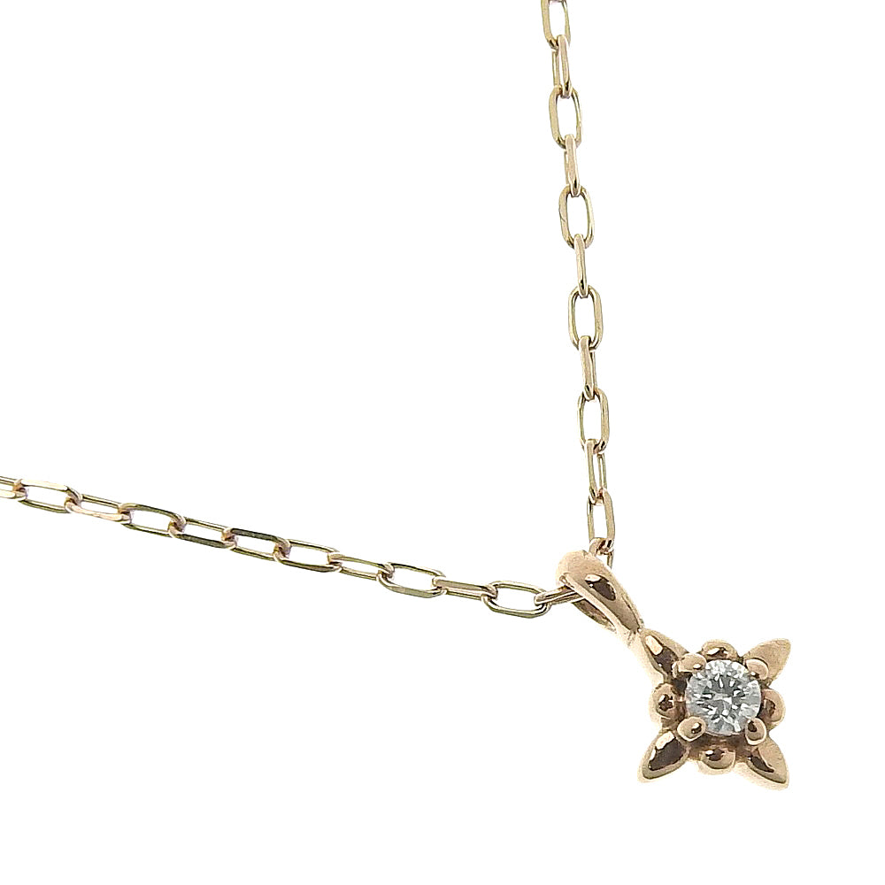 K10 Pink Gold Diamond Necklace