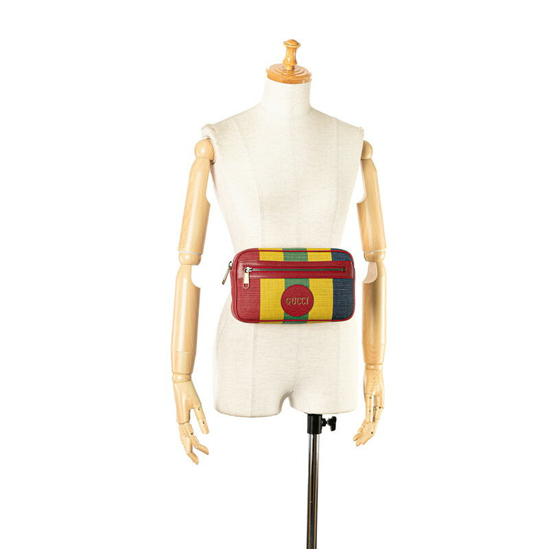 Gucci Canvas Leather Waist Bag 625895