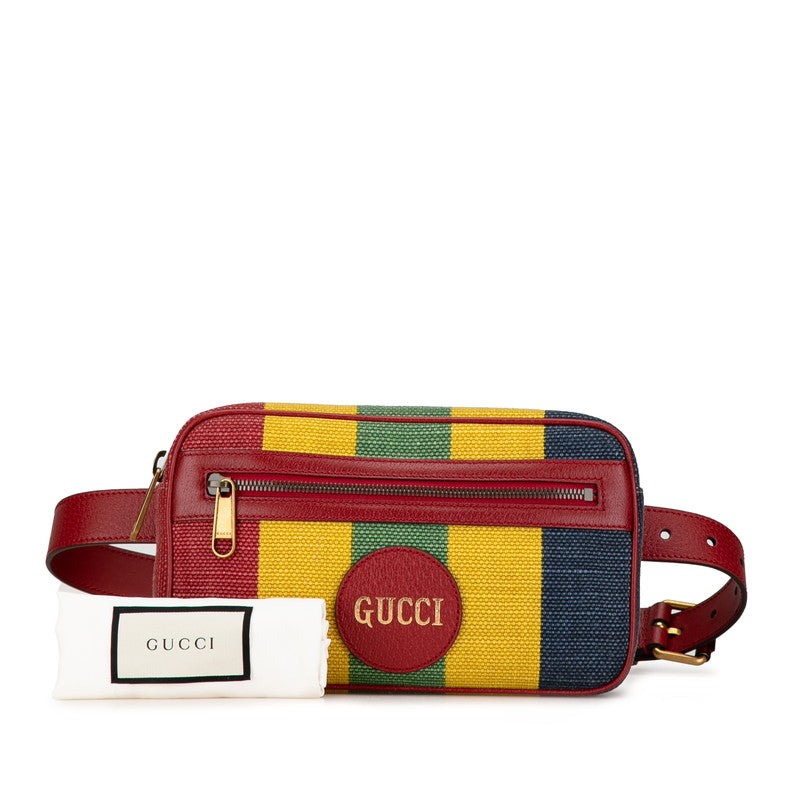 Gucci Canvas Leather Waist Bag 625895 in Great Condition