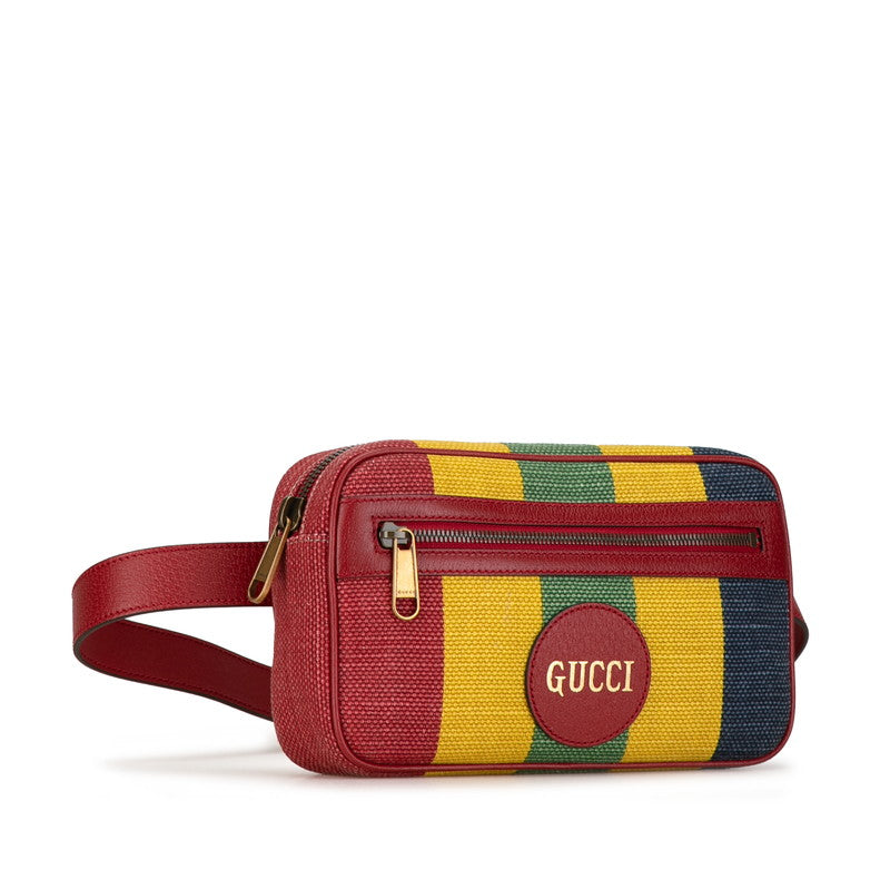 Gucci Canvas Leather Waist Bag 625895 in Great Condition